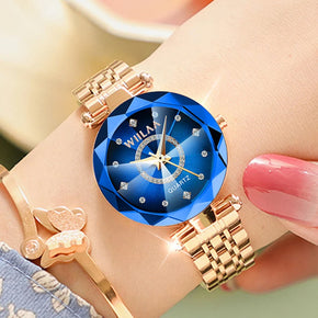 Women Watches 2025 Top Luxury Brand Rhinestone Elegant Ladies Watches Gold Clock Wrist Watches For Women relogio feminino